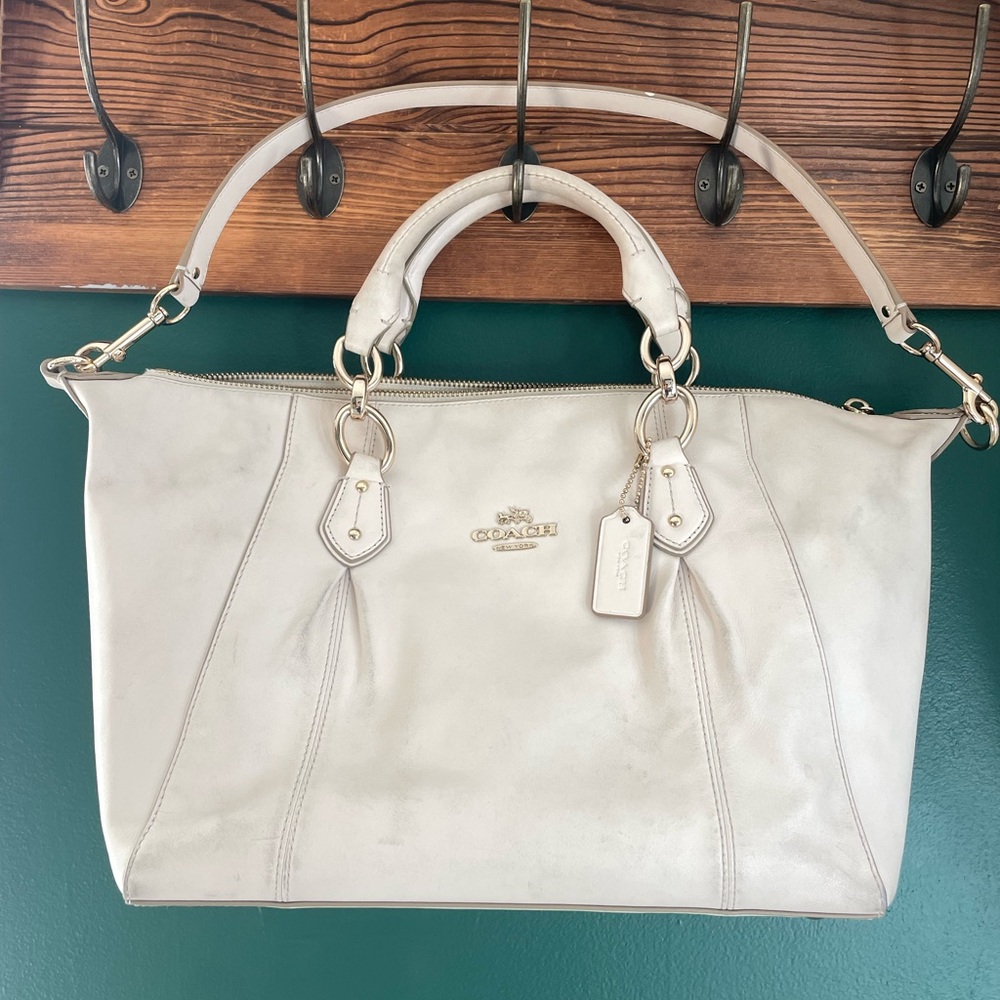 Coach Ivory Leather Colette Handbag/shoulder bag.